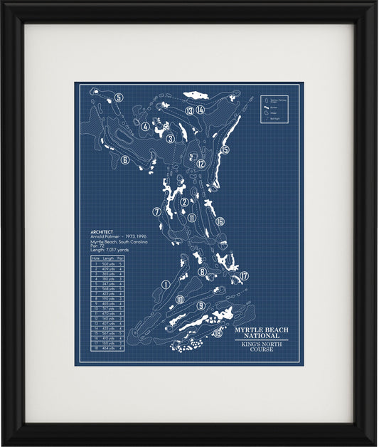 Myrtle Beach National King's North Course Blueprint (Print)