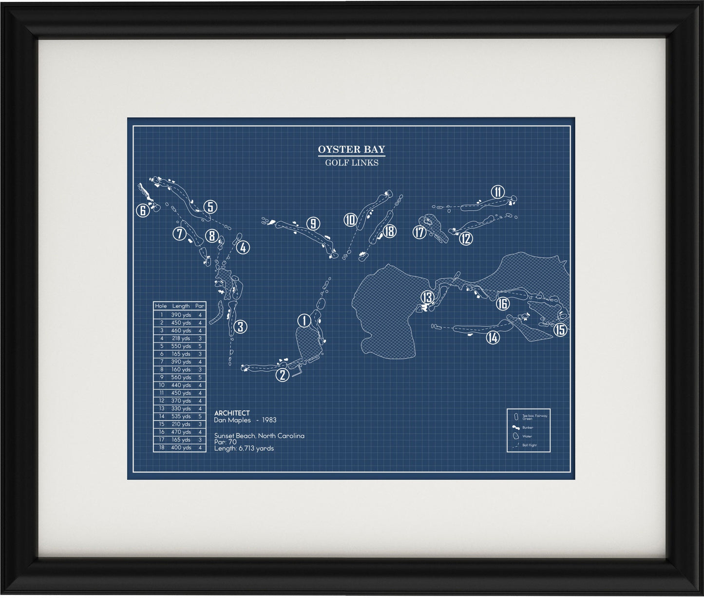 Oyster Bay Golf Links Blueprint (Print)