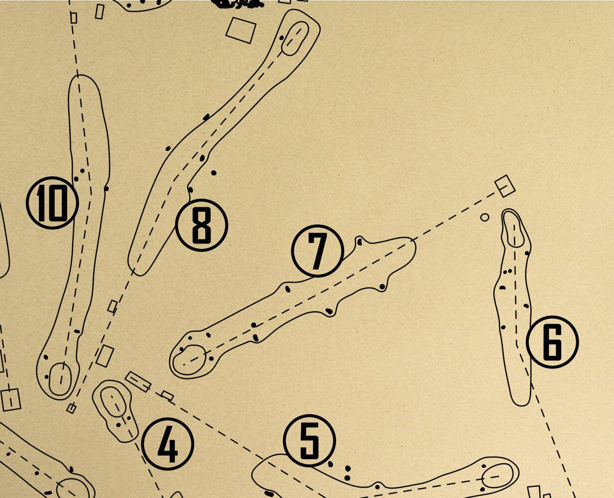 Gullane Golf Club Course No. 1 Outline (Print)