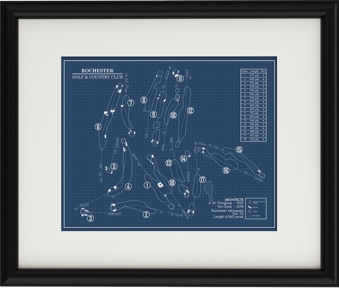 Rochester Golf & Country Club Blueprint (Print)