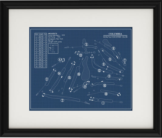 Columbia Golf & Country Club Blueprint (Print)