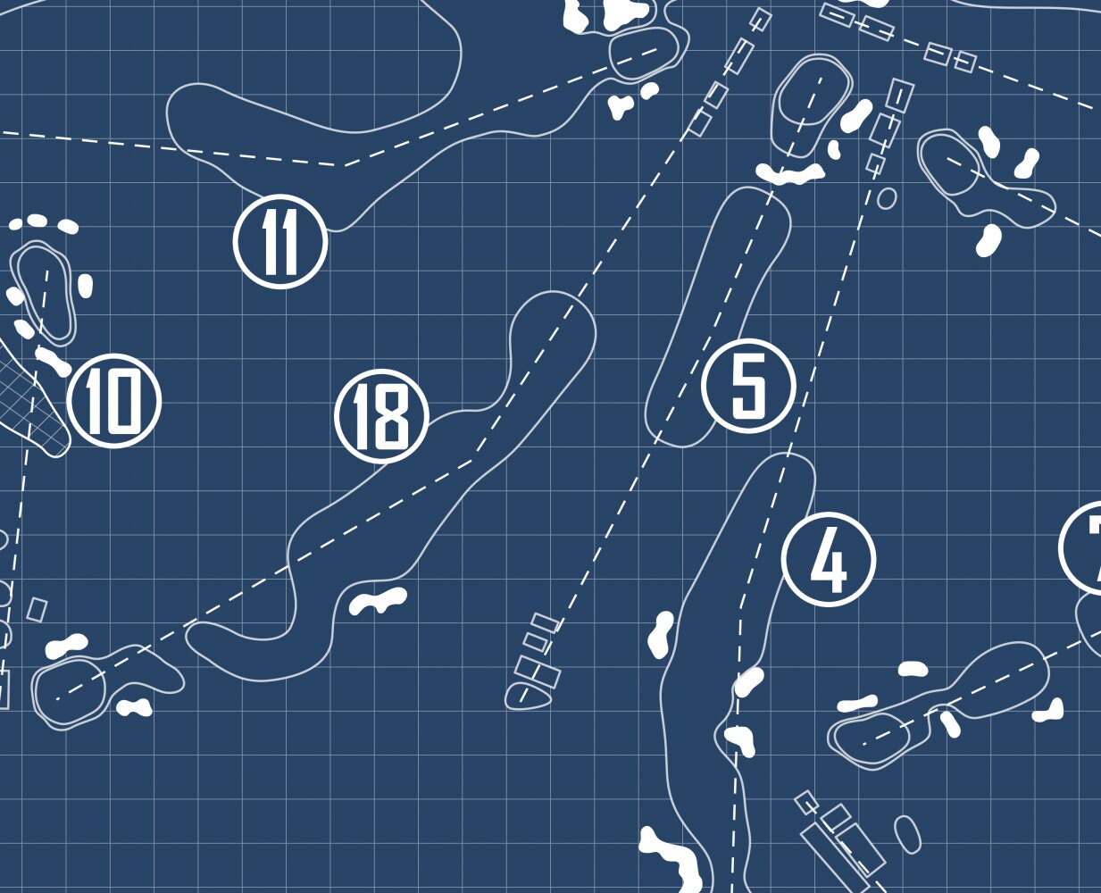 Oahu Country Club Blueprint (Print)