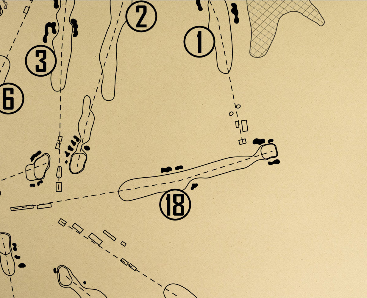 Norwood Hills Country Club West Course Outline (Print)