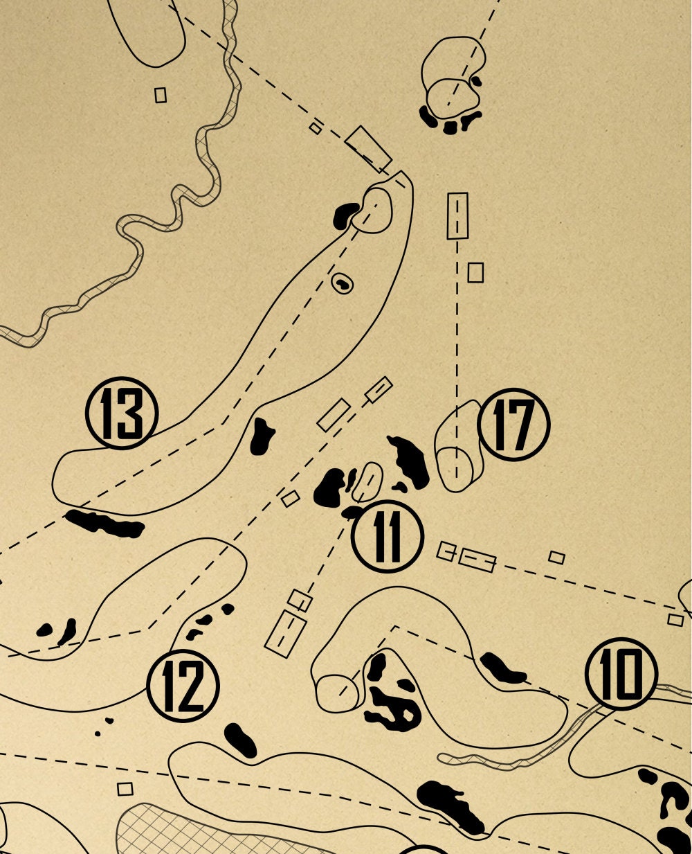 Arcadia Bluffs South Course Outline (Print)