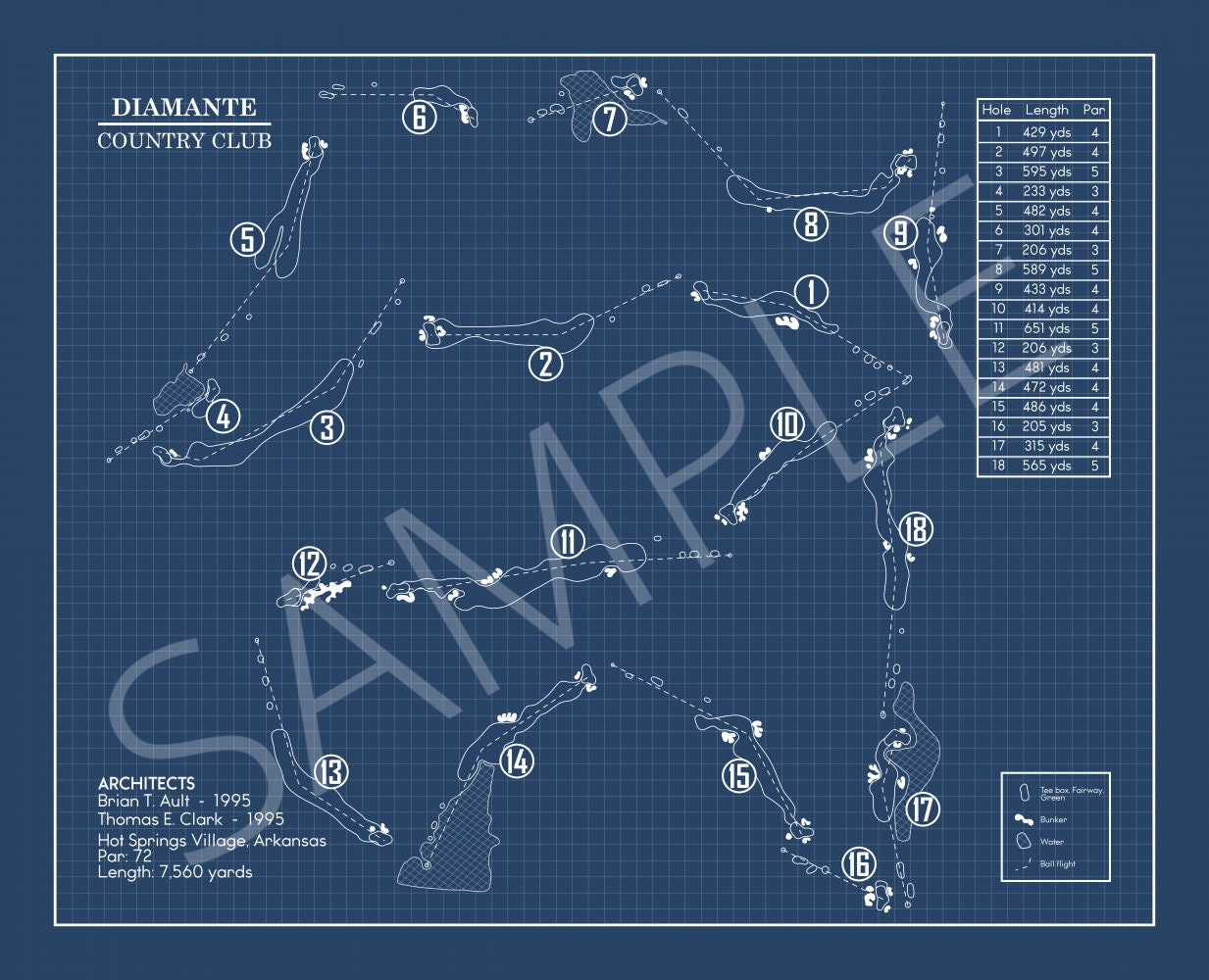 Diamante Country Club Blueprint (Print)