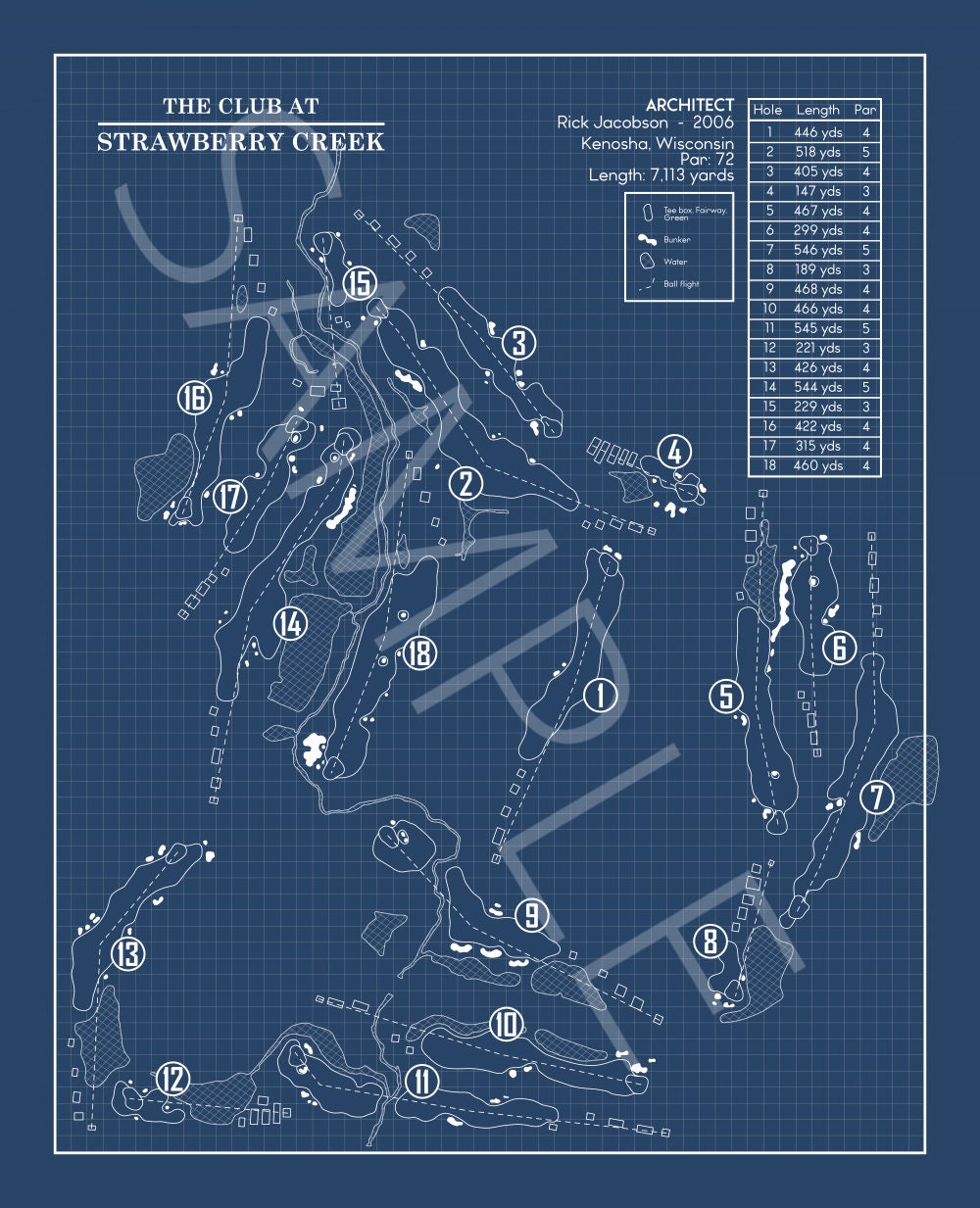The Club at Strawberry Creek Blueprint (Print)
