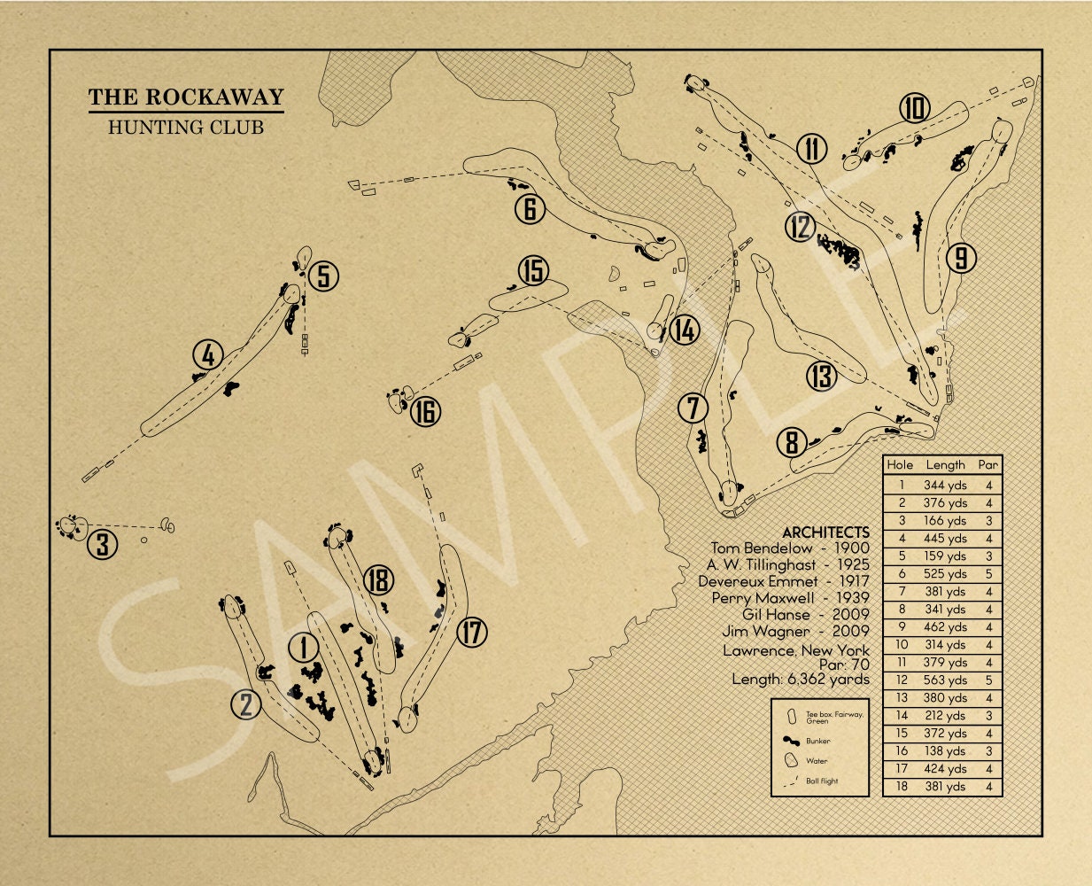 Rockaway Hunting Club Outline (Print)