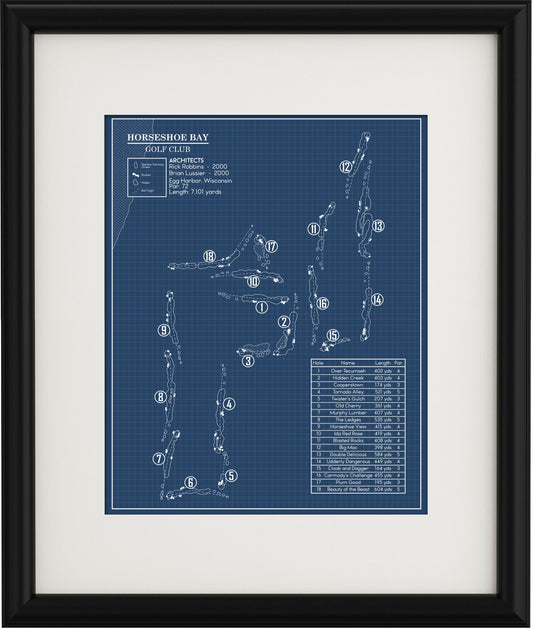 Horseshoe Bay Golf Club Blueprint (Print)