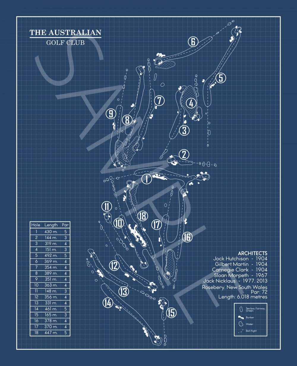 The Australian Golf Club Blueprint (Print)