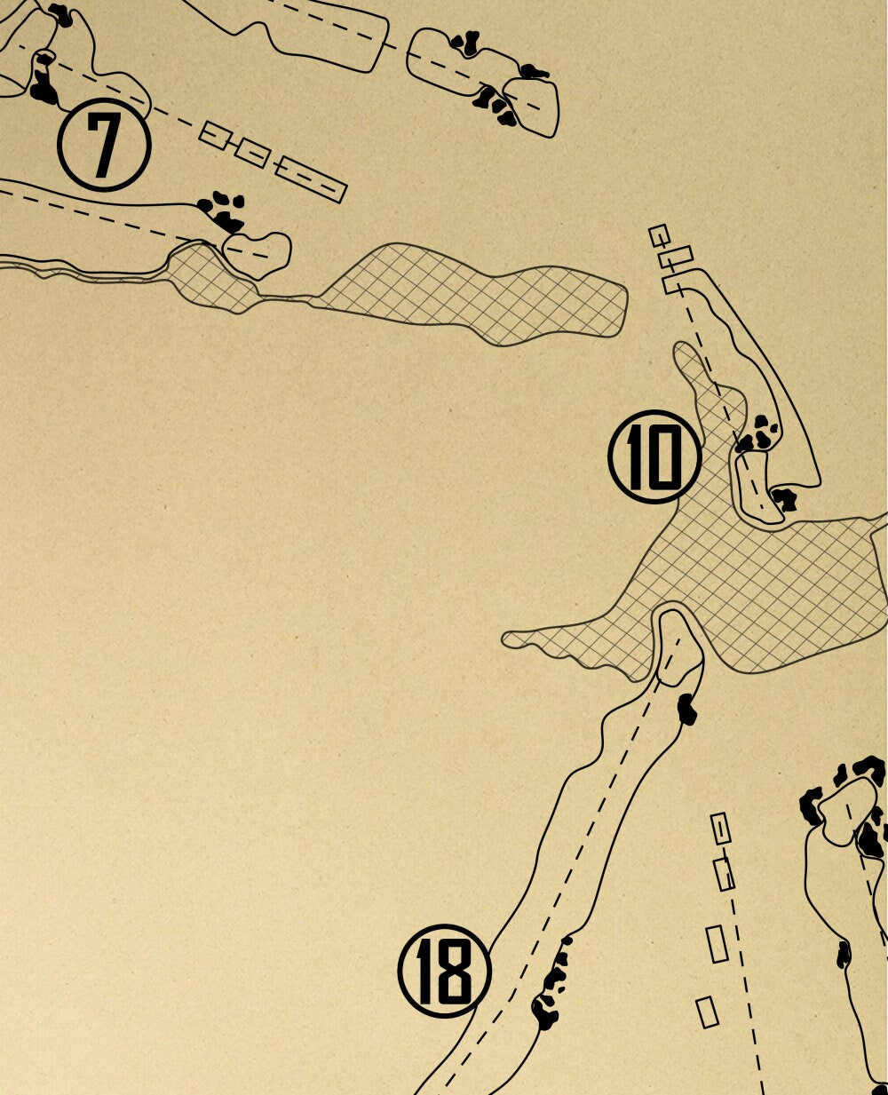Congressional Country Club Blue Course Outline (Print)