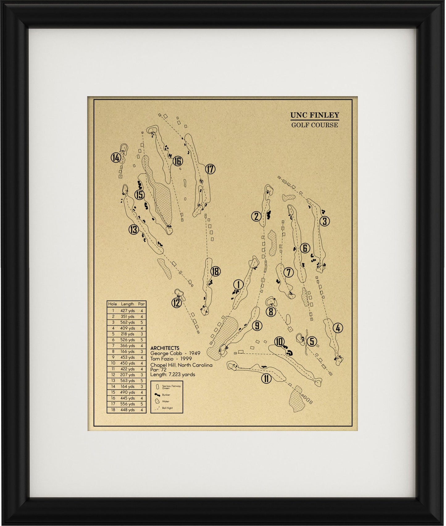 Finley Golf Course in Outline (Print)