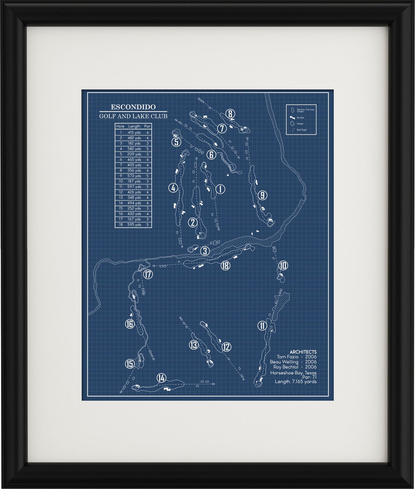 Escondido Golf Course Blueprint (Print)