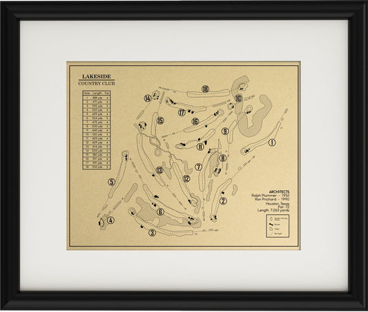 Lakeside Country Club Outline (Print)