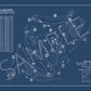 Lakeside Country Club Blueprint (Print)