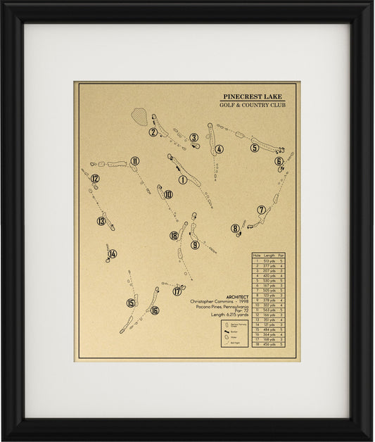 Pinecrest Lake Golf & Country Club Outline (Print)