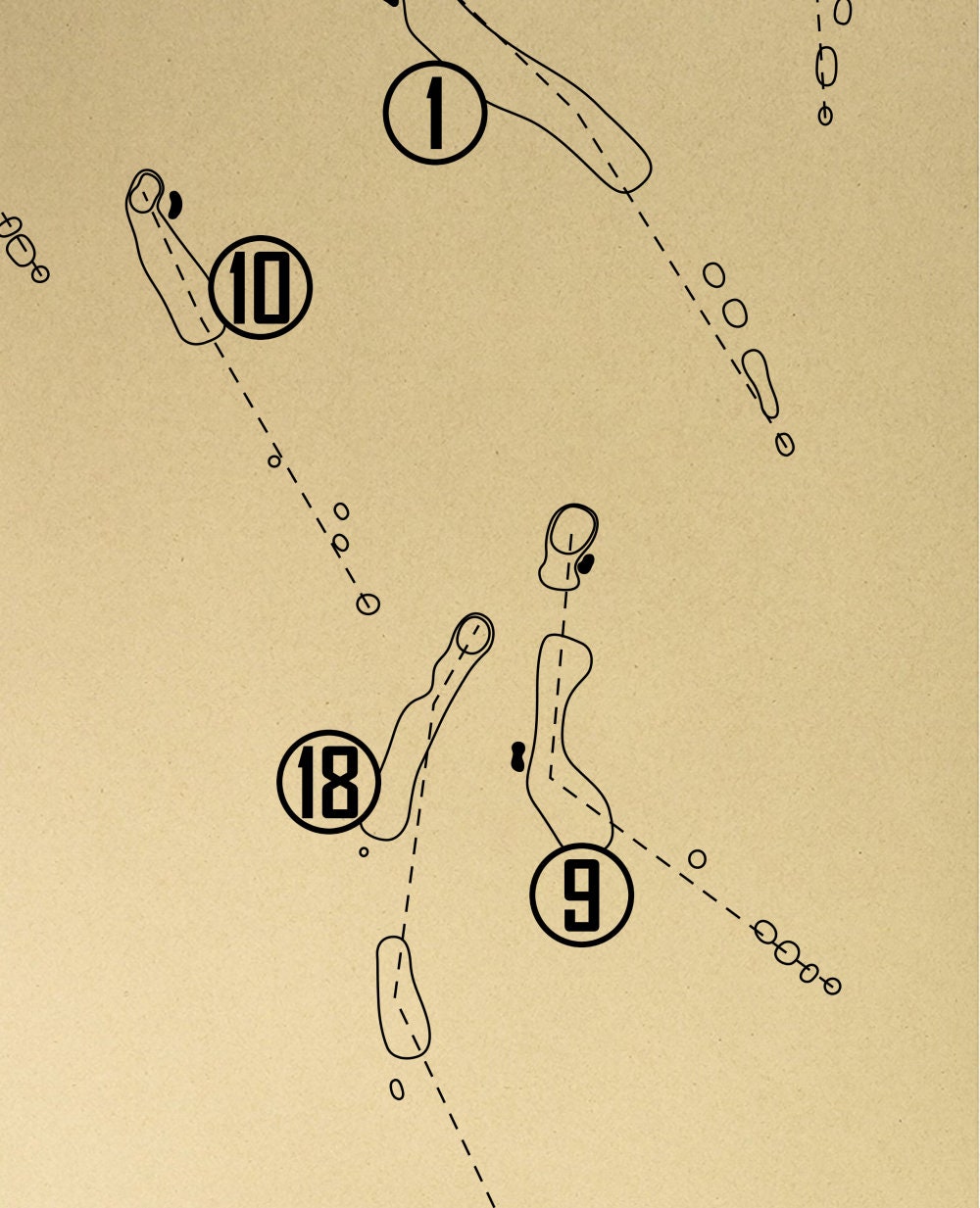 Pinecrest Lake Golf & Country Club Outline (Print)