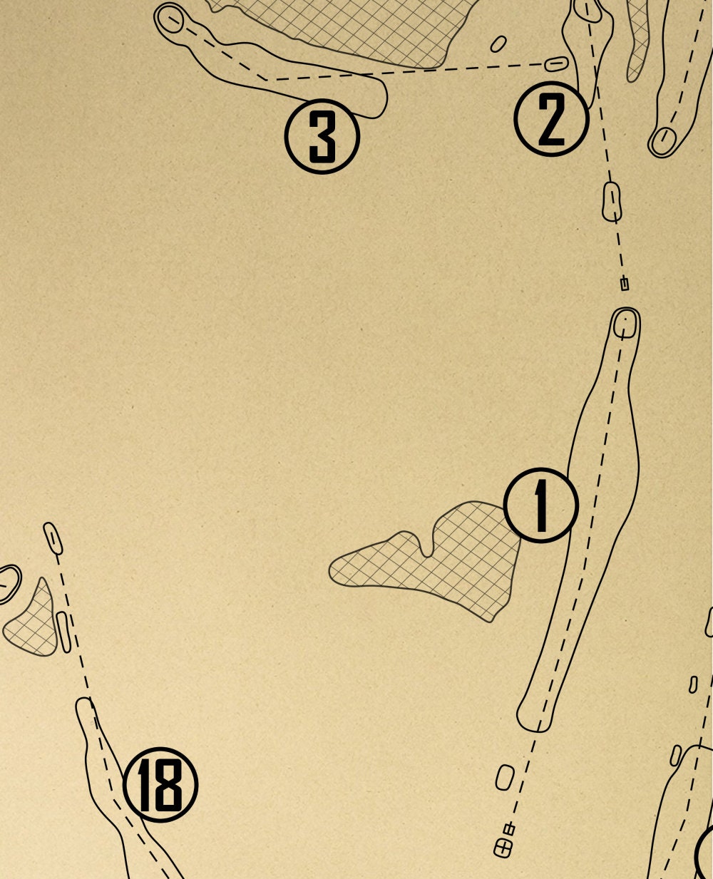 Pendaries Golf & Country Club Outline (Print)