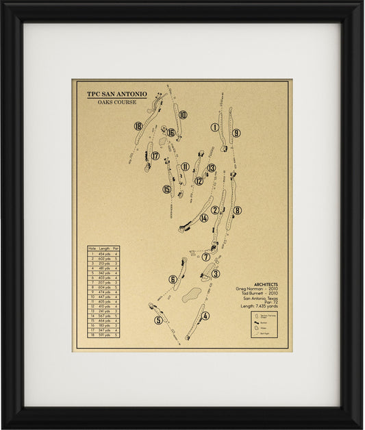 TPC San Antonio Oaks Course Outline (Print)