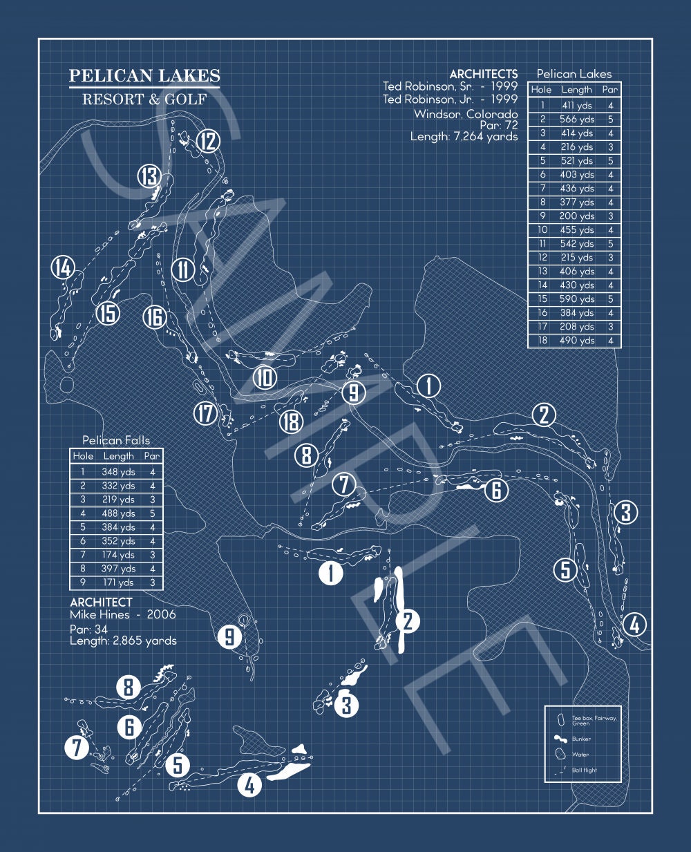 Pelican Lakes Resort & Golf Blueprint (Print)