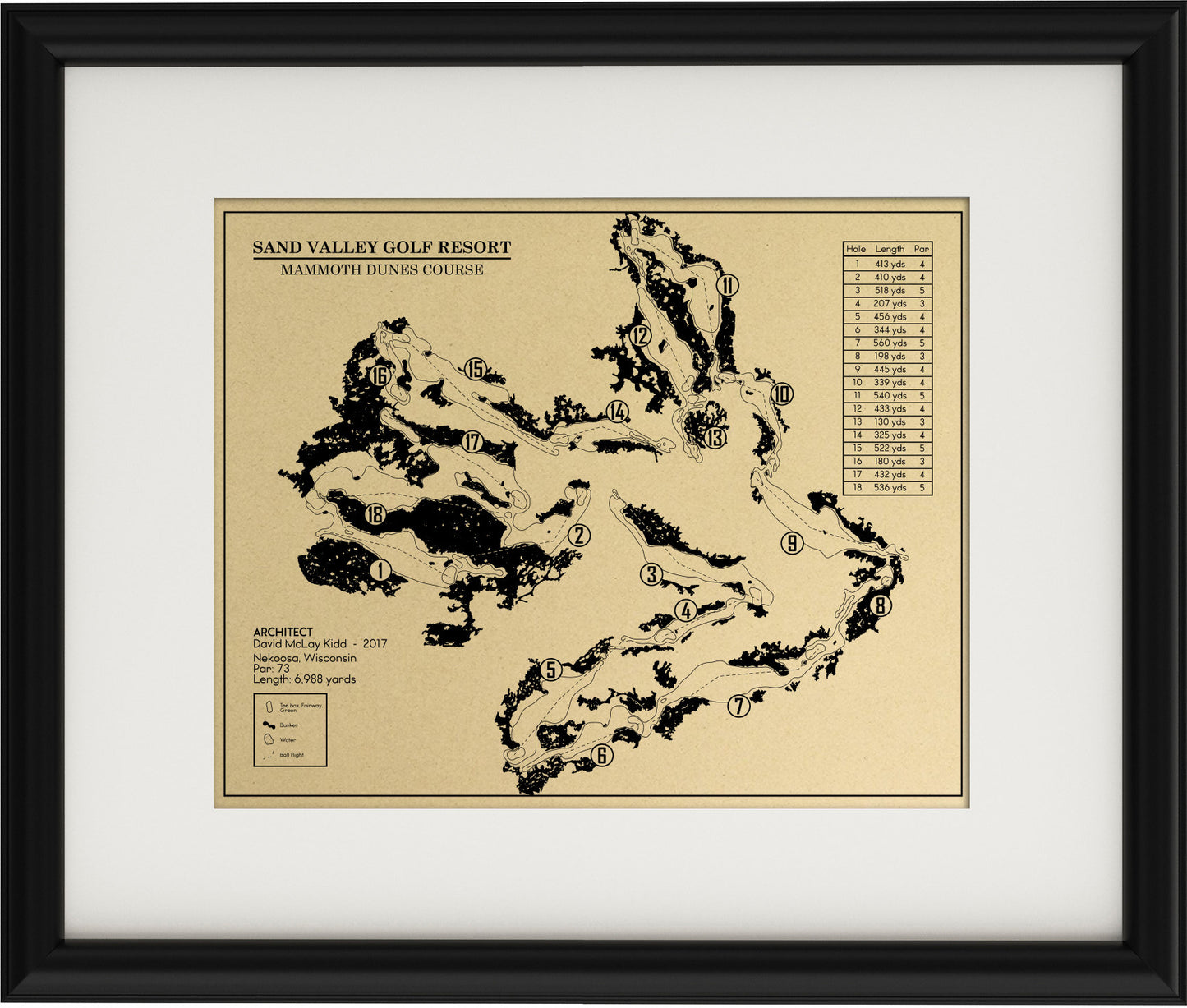 Mammoth Dunes at Sand Valley Golf Resort Outline (Print)