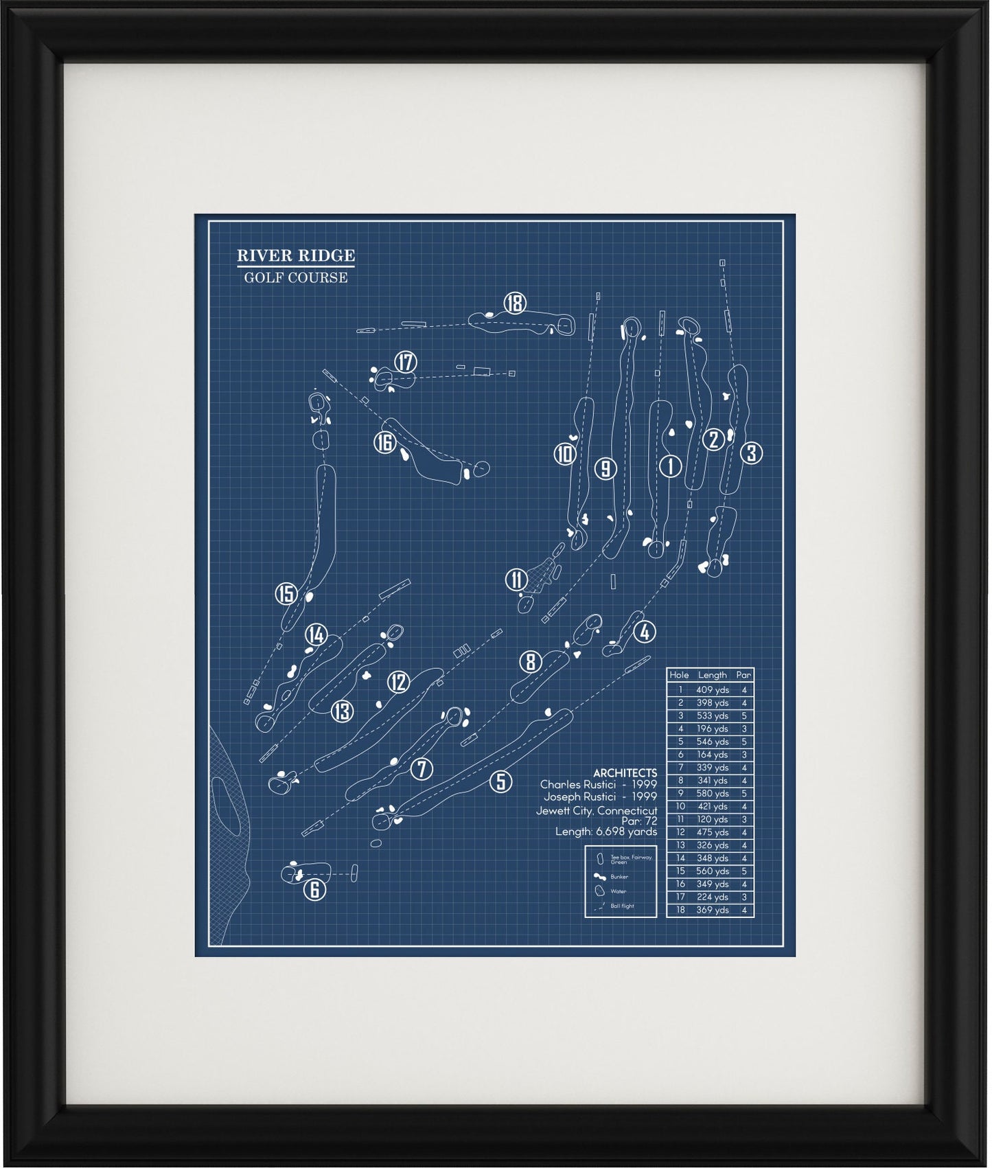 River Ridge Golf Course Blueprint (Print)