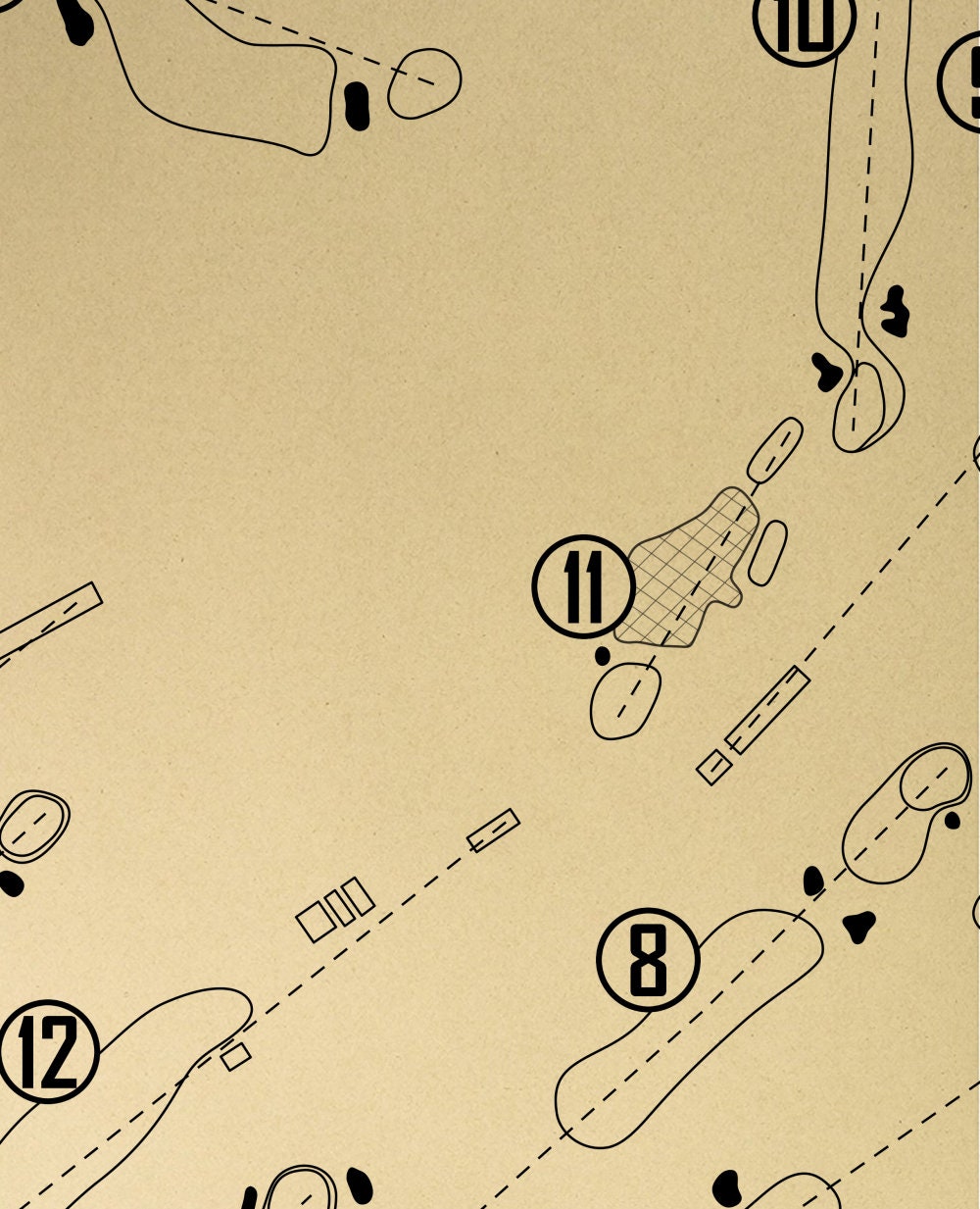 River Ridge Golf Course Outline (Print)