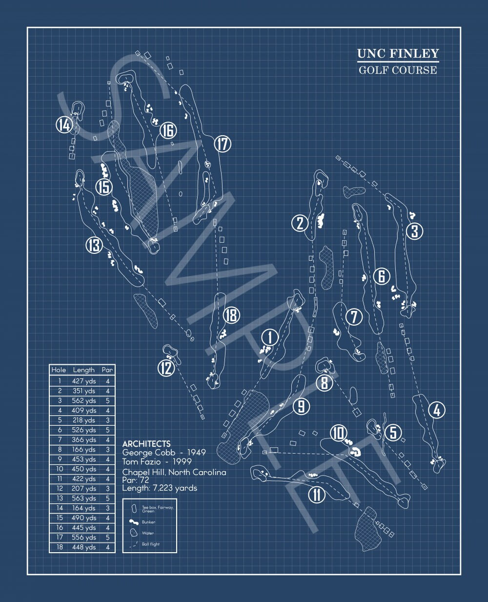 Finley Golf Course Blueprint (Print)