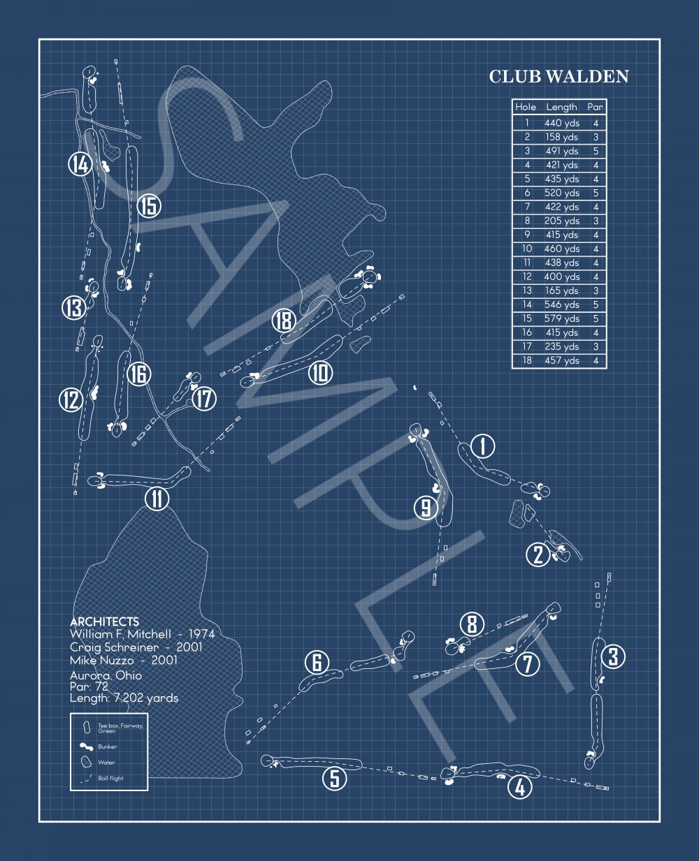 Club Walden Blueprint (Print)