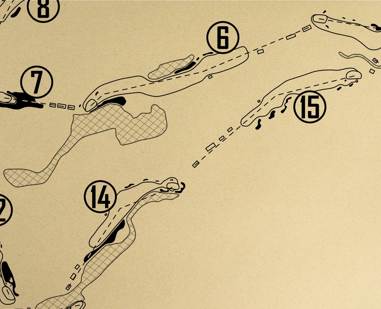Sea Pines Resort Heron Point Course Outline (Print)