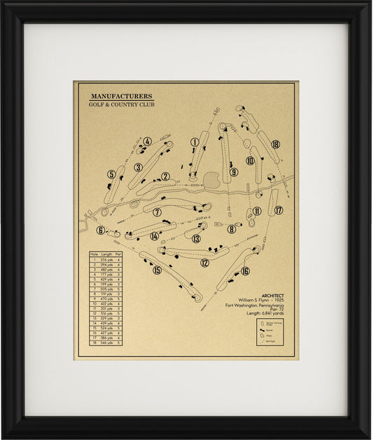 Manufacturers Golf & Country Club Outline (Print)