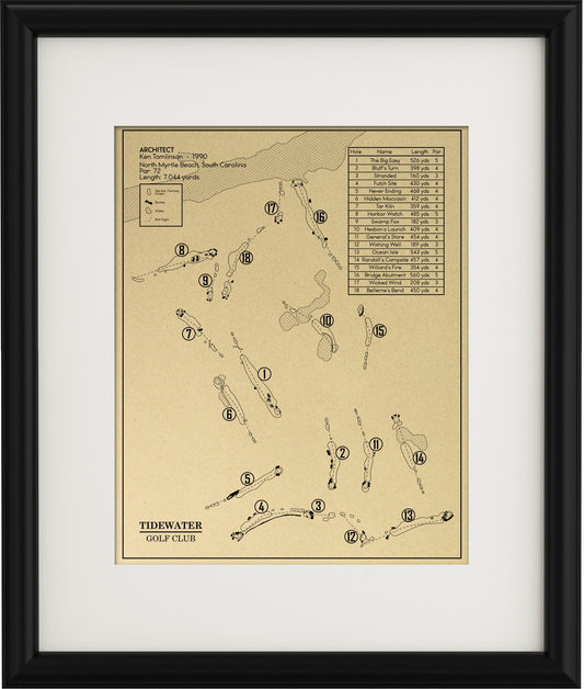 Tidewater Golf Club Outline (Print)