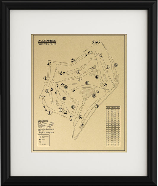 Oakbourne Country Club Outline (Print)