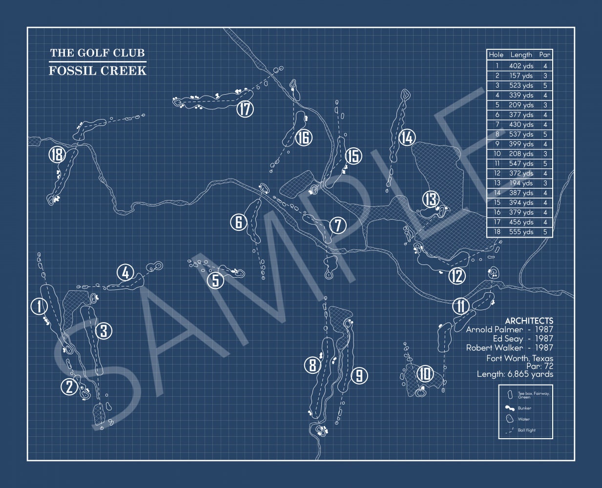 The Golf Club Fossil Creek Blueprint (Print)