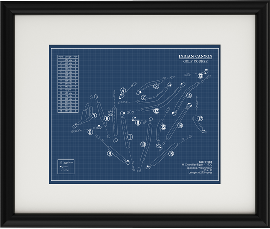 Indian Canyon Golf Course Blueprint (Print)