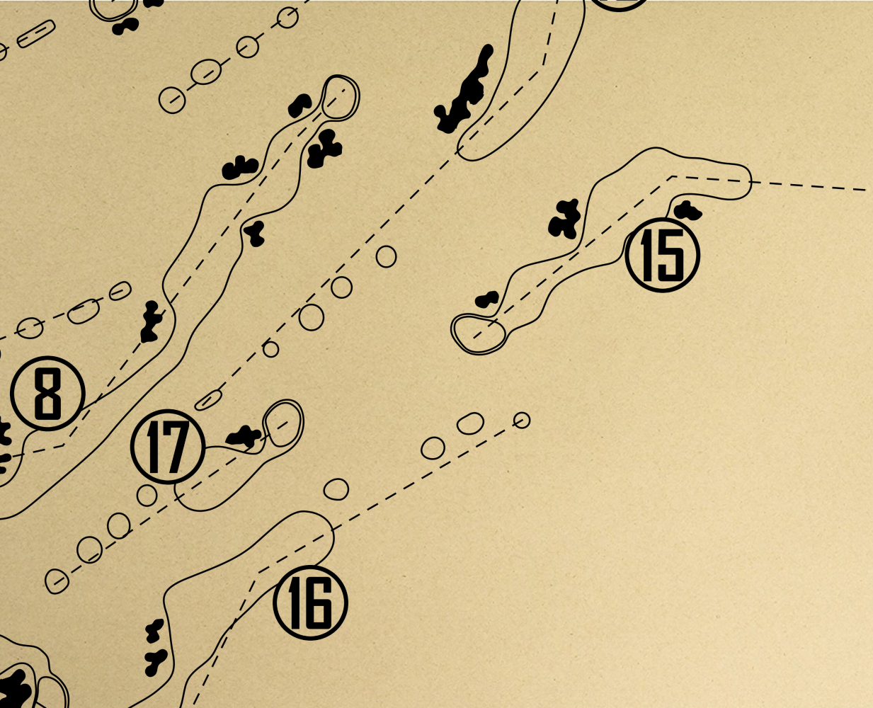 Indian Canyon Golf Course Outline (Print)