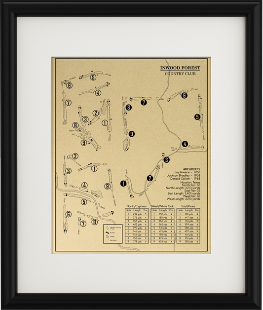 Inwood Forest Country Club Outline (Print)