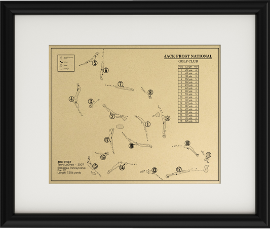 Jack Frost National Golf Club Outline (Print)