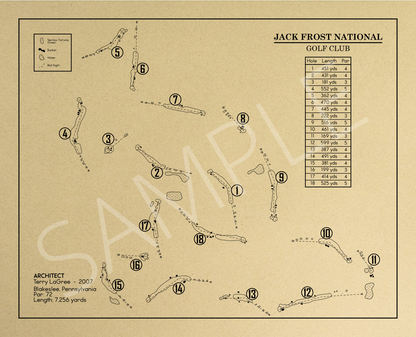 Jack Frost National Golf Club Outline (Print)