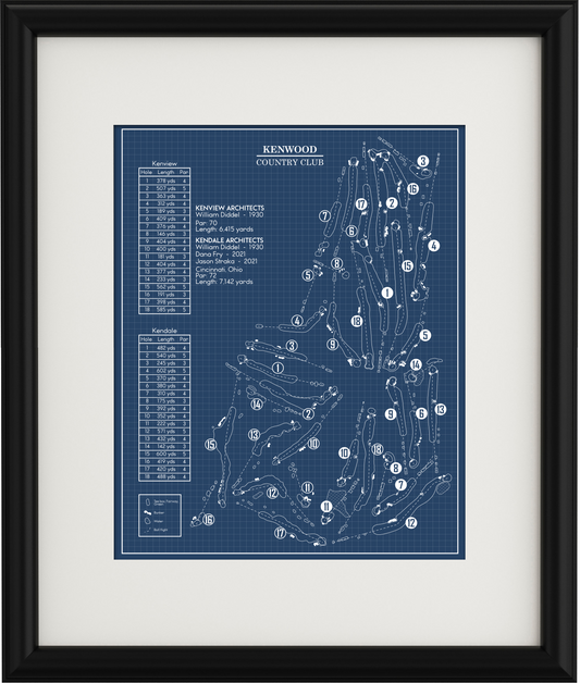 Kenwood Country Club Blueprint (Print)