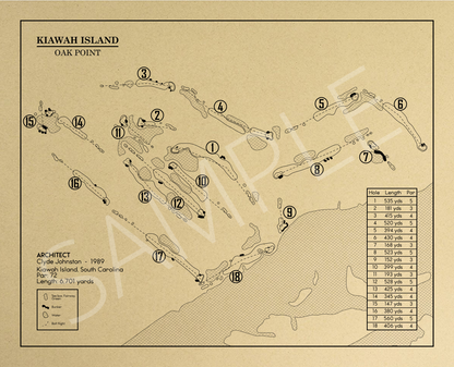 Kiawah Island Oak Point Outline (Print)