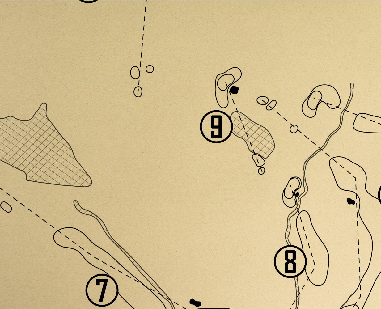 Kingwood Resort Golf Course Outline (Print)