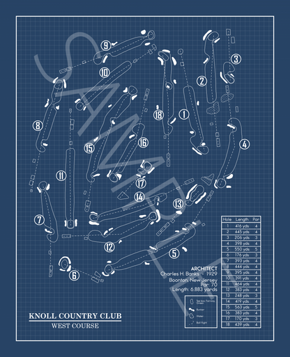Knoll Country Club West Course Blueprint (Print)
