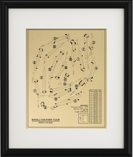 Knoll Country Club West Course Outline (Print)