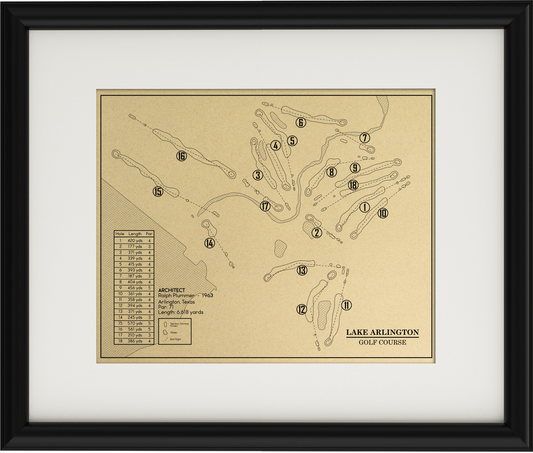 Lake Arlington Golf Course Outline (Print)