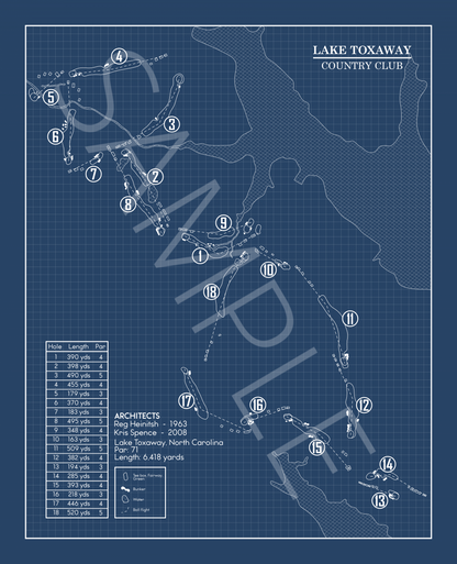 Lake Toxaway Country Club Blueprint (Print)