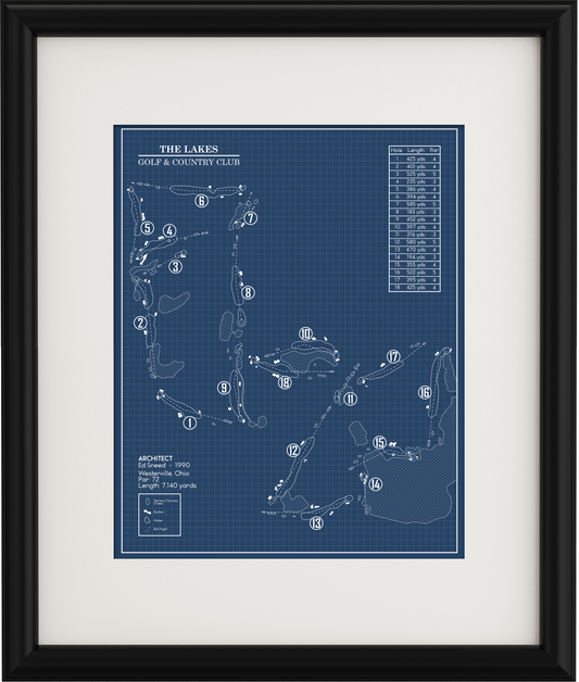 The Lakes Golf & Country Club Blueprint (Print)