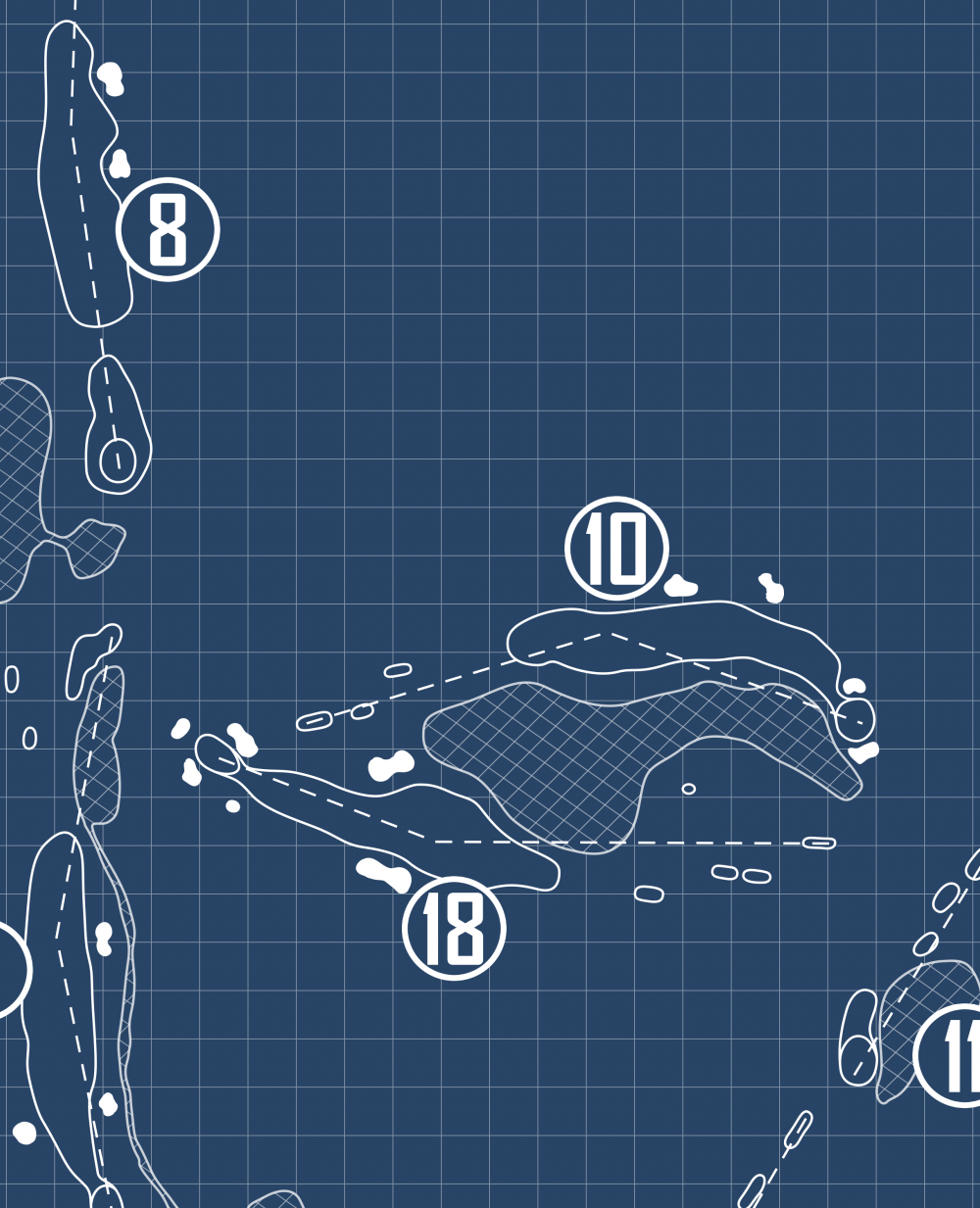 The Lakes Golf & Country Club Blueprint (Print)
