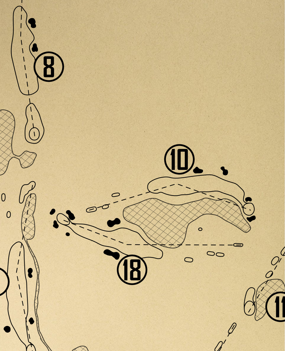 The Lakes Golf & Country Club Outline (Print)