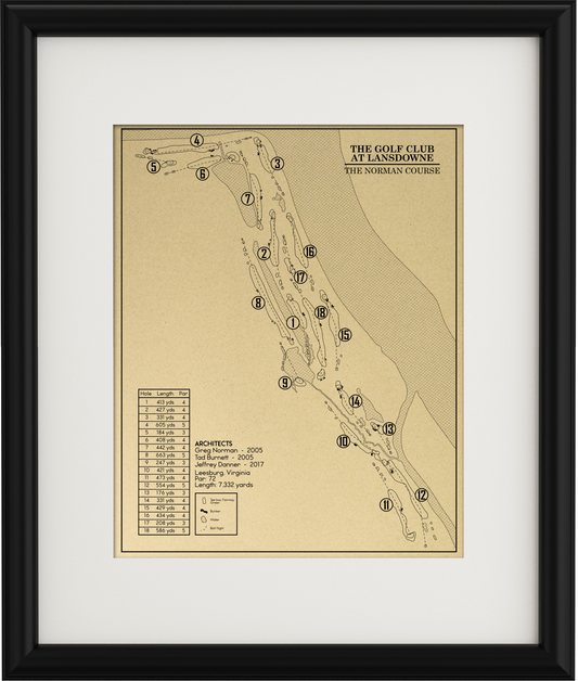 The Golf Club at Lansdowne - The Norman Course Outline (Print)