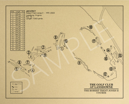 The Golf Club at Lansdowne - The Robert Trent Jones II Course Outline (Print)